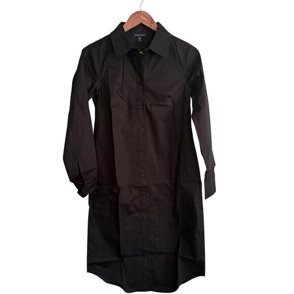 Universal Standard Odeon Shirt Dress 4XS 00 0 2XS NWT Black Midi Capsule Luxe - Picture 3 of 5